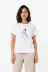 Kore Parmak Kalp Aşk Temalı Minimal Baskılı Tişört Yazlık Kısa Kol T-Shirt - Beyaz - XL - Beyaz 2
