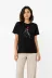 Kore Parmak Kalp Aşk Temalı Minimal Baskılı Tişört Yazlık Kısa Kol T-Shirt - Siyah - L - Siyah 3
