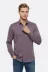 Koyu Bordo Kendinden Desenli Uzun Kol Slim Fit Gömlek - Wessi - S / Bordo 3