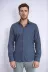 Koyu Lacivert Mini Kare Desenli Slim Fit Gömlek - Wessi - XXL / Lacivert 3