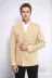 Kruvaze Slim Fit Çizgili Krem Erkek Ceket - Wessi 4