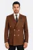 Kruvaze Slim Fit Kahverengi Erkek Ceket - Wessi 3