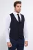 Lacivert Düz Slim Fit Yelek - Wessi 4