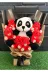 lenostra Ayicik-Buket24 Sevgiliye Hediye Büyük Panda Ayıcıklı Ve Mini Kırmızı Ayıcıklı Işıklı Ayıcık Buketi Sevgililer Gunu 3