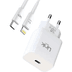 Linktech C214 30W Pd Type-C To Lightning Kablolu Şarj Aleti Set Beyaz 2