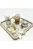 Lora Davet Damat Kahve Tepsi Takım (1 Adet) Beyaz 53209 1