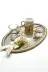 Lora Davet Damat Kahve Tepsi Takım (1 Adet) Beyaz 53216 1