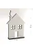 Lora Davet Yılbaşı Süsleri Ahşap Mdf Ev (6 Adet) Beyaz - 41010 2
