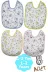 M45 Bebek % 100 Cotton Arkası Muşambalı Su Geçirmez Renkli Mama Önlüğü 8'li Set 1-2 Yaş 2