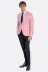 Mavi Kare Desenli Slim Fit Pembe Erkek Ceket - Wessi 3