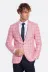 Mavi Kare Desenli Slim Fit Pembe Erkek Ceket - Wessi 4