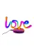 MEKs TTT-24242452671 Neon Işıklı Love Yazılı Masa Gece Lambası 2