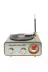 Metalik Nostaljik Tasarım Plak Çalar Görünümlü Radyolu Bluetooth Hoparlör Retro Müzik Plak 2