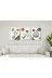 M&H Quality 151561015100 3’Lü Mdf Tablo Seti 30X40 Cm Soyut Geometrik Yaprak & Çiçek Modern Duvar Dekoru 3