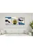M&H Quality 546541515155 Lacivert Altın Mermer Desen 3’Lü Mdf Tablo Seti – Ay Ve Ağaç Temalı Modern Duvar Dekoru 3