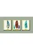 M&H Quality 564840848400 3’Lü Mdf Tablo Seti 20X30 Cm Uv Baskı Altın Detaylı Tüy Desenli Duvar Dekoru 1