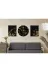 M&H Quality 68541846516510 3’Lü Dekoratif Duvar Tablo Ve Saat Seti – Siyah Gold Modern Mdf Duvar Dekoru 1