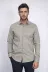 Mini Kare Desenli Slim Fit Açık Kahve Erkek Gömlek - Wessi - L / Kahverengi 1