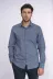 Mini Kare Desenli Slim Fit Mavi Erkek Gömlek - Wessi - M / Lacivert 1