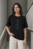 Minimal Gitar Baskılı Tişört T-Shirt Yazlık Kısa Kol Bisiklet Yaka T-Shirt - Siyah - M - Siyah 1