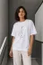 Minimal Gitar Baskılı Tişört T-Shirt Yazlık Kısa Kol Bisiklet Yaka T-Shirt - Beyaz - M - Beyaz 1