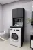 Mirobi MRB-VRN-ÇMŞ-MKN-DLP Verani Çamaşır Makinesi Dolabı Banyo Kiler Çift Kapaklı Arkalıklı Dolap Antrasit 180X65X30 1
