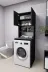 Mirobi MRB-VRN-ÇMŞ-MKN-DLP Verani Çamaşır Makinesi Dolabı Banyo Kiler Çift Kapaklı Arkalıklı Dolap Antrasit 180X65X30 2