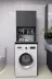 Mirobi MRB-VRN-ÇMŞ-MKN-DLP Verani Çamaşır Makinesi Dolabı Banyo Kiler Çift Kapaklı Arkalıklı Dolap Antrasit 180X65X30 3