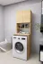 Mirobi MRB-VRN-ÇMŞ-MKN-DLP Verani Çamaşır Makinesi Dolabı Banyo Kiler Çift Kapaklı Arkalıklı Dolap Çam 180X65X30 1