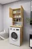 Mirobi MRB-VRN-ÇMŞ-MKN-DLP Verani Çamaşır Makinesi Dolabı Banyo Kiler Çift Kapaklı Arkalıklı Dolap Çam 180X65X30 2
