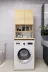 Mirobi MRB-VRN-ÇMŞ-MKN-DLP Verani Çamaşır Makinesi Dolabı Banyo Kiler Çift Kapaklı Arkalıklı Dolap Çam 180X65X30 3