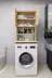 Mirobi MRB-VRN-ÇMŞ-MKN-DLP Verani Çamaşır Makinesi Dolabı Banyo Kiler Çift Kapaklı Arkalıklı Dolap Çam 180X65X30 4