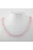 MMZ STORE PRA-8816230-0219 Pembe Kuvars (Gül Kuvars) 6 Mm Düğümlü Doğal Taş Kolye 2