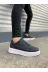 MODE STEP MSTPJY74840964215 Jy007 Alba Bağcıksız Cilt Erkek Günlük Sneaker Ayakkabı Cbt Siyah 1