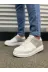 MODE STEP MSTPJY89403648211 Jy151 Boost Bağcıklı Cilt Süet Erkek Günlük Sneaker Ayakkabı Csbt - Beyaz/gri 2