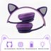 MS Glassware 7777775 P47M Sevimli Renkli Kedi Kulak Bluetooth Kulaklık Mor 3