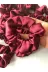 MY VİNTAGE satentoka Kına Nişan Düğün - Lastikli Simit Bordo Saten 15 Li Scrunchie Toka Seti Nedime Hediyesi Kına Toka 1