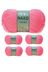 Nako RT-RYL-NWNKVZ236-5 5 Adet Vizon Premium Akrilik El Örgü İpi Yünü Renk No:236 Gül Pembe 1
