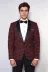 Nokta Desenli Slim Fit Bordo Erkek Smokin Ceket - Wessi 3