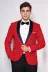 Nokta Desenli Slim Fit Kırmızı Erkek Smokin Ceket - Wessi 1