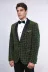 Nokta Desenli Slim Fit Koyu Yeşil Erkek Smokin Ceket - Wessi 3