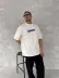 Ön Ve Arka Baskılı Oversize Bisiklet Yaka T-shirt- Beyaz - M - Beyaz 3