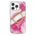Onegif İphone 14 Pro Max Lotus Simli Magsafe Kapak - Pembe 3