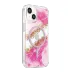 Onegif İphone 15 Lotus Simli Magsafe Kapak - Pembe 2