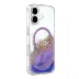 Onegif İphone 16 Lotus Simli Magsafe Kapak - Mor 2