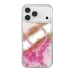 Onegif İphone 17 Pro Max Lotus Simli Magsafe Kapak - Pembe 3