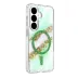 Onegif Samsung Galaxy S26 Lotus Simli Magsafe Kapak - Yeşil 2