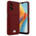 Oppo A38 Kılıf Kelvin Kartvizitli Silikon - Bordo 1