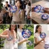 Origami Turna Kuşu Desenli Katlanabilir Cep Yelpazesi - Japon Stili Kılıflı El Yelpazesi (4745) 3