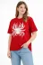Örümcek Baskılı Tişört Kısa Kollu Bisiklet Yaka T-Shirt - Kırmızı - M - Kırmızı 3